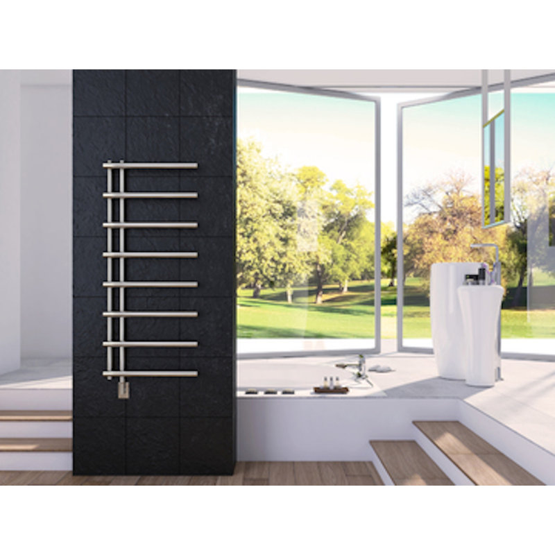Chrome Wall Mounted 8-Bar Towel Warmer