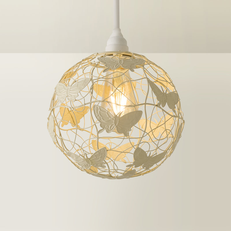 20 cm H Round Pendant Shade ( Clip On ) in Cream