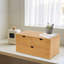 Mini-organisateur de table de bureau en bambou