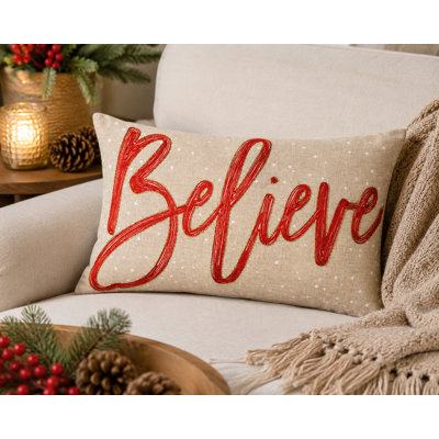 Embroidered Throw Pillow