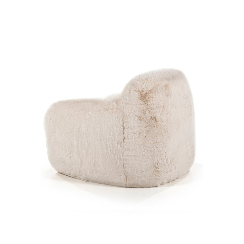 Lounge Chair, Beige Polyester