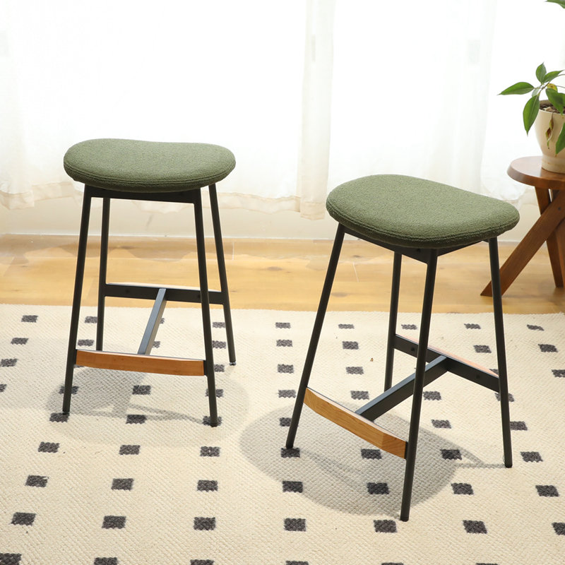Ensemble de 2 tabourets modernes, Vert