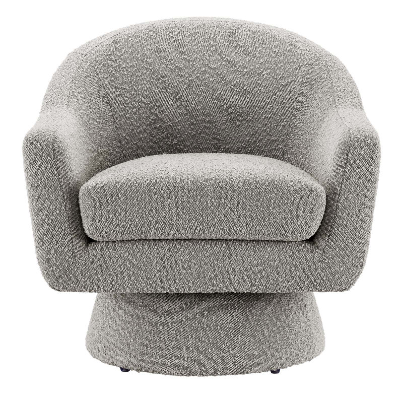 Modway Astral Boucle Fabric Swivel Chair, Taupe Polyester Blend
