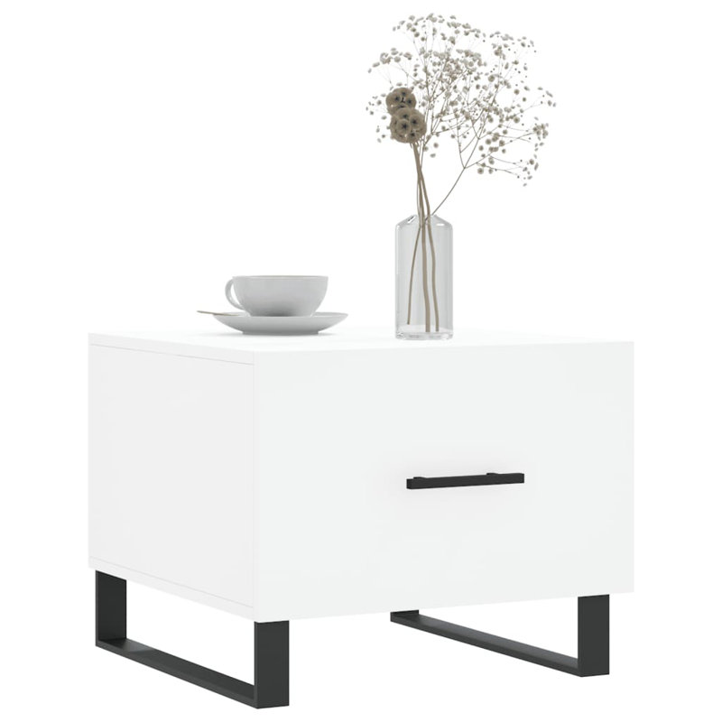 Sled Coffee Table with Storage, white