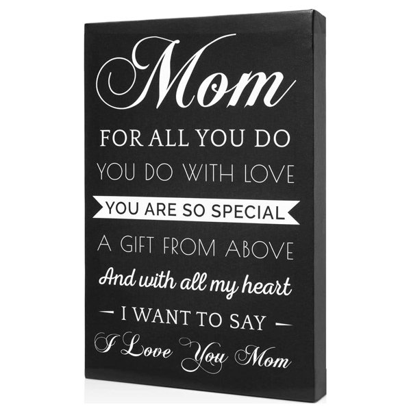 Christmas Gift Mom Mother Xmas Gifts Love Text Keepsake Plaque