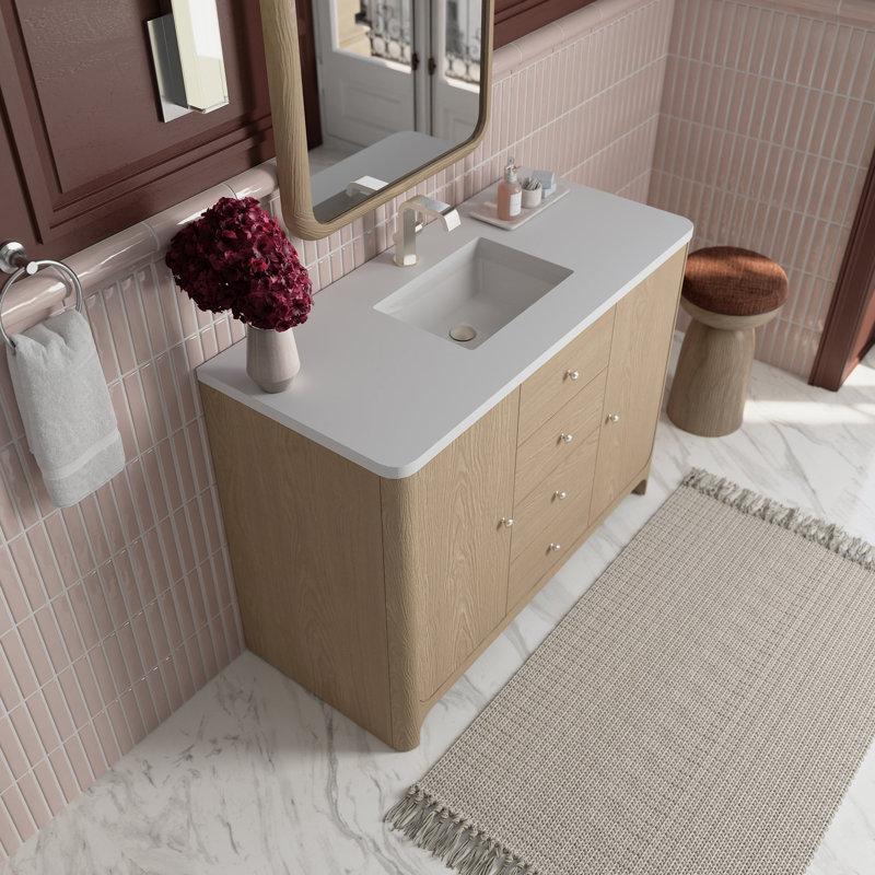 Gracyn 47.75'' W Single Bathroom Vanity Base, Coastal Driftwood