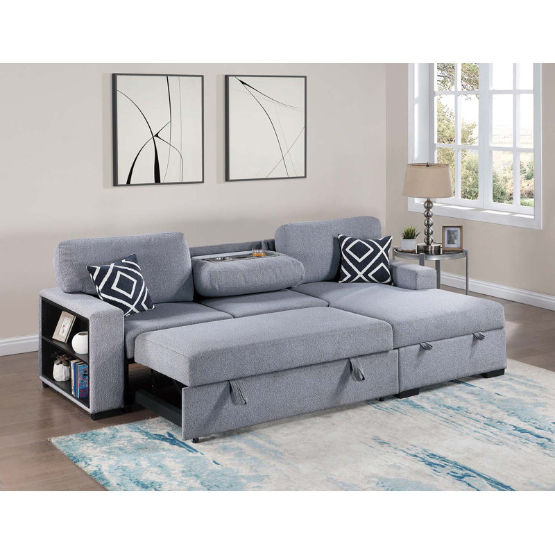 Canapé modulaire convertible 2 pièces, Gris