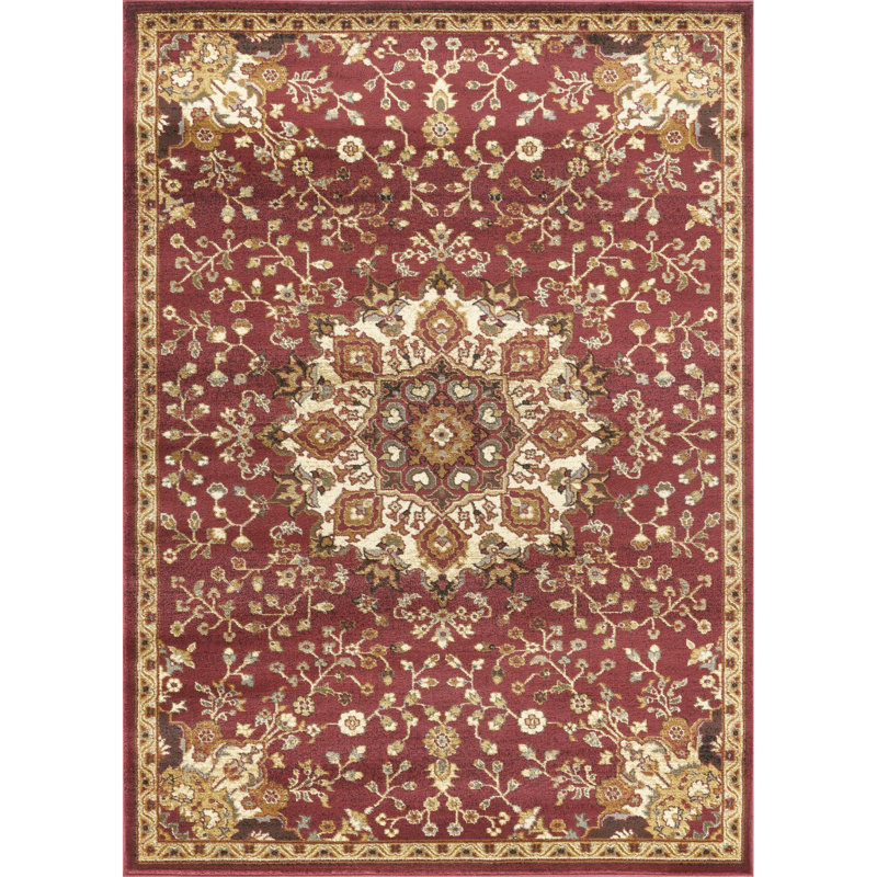 Tapis classique à motif médaillon 2 pi 7 po x 7 pi 3 po Classic