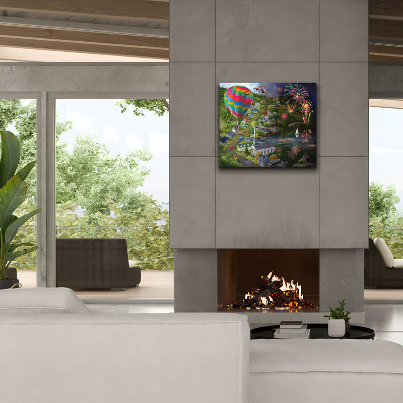 «Day and Night In The Valley» par Bigelow, illustrations sur toile, H 26 po x l 30 po x P 1,5 po