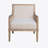 Cane Accent Chair with Removable Back Cushion