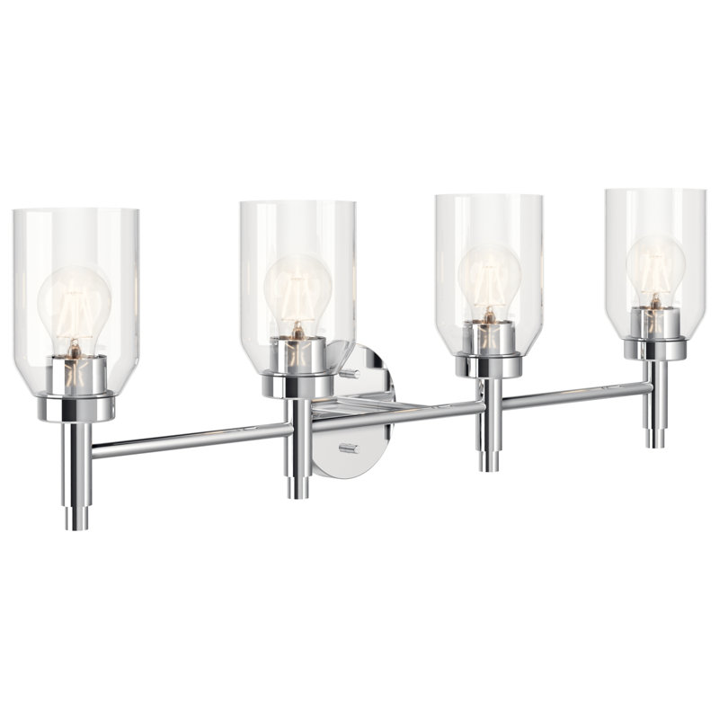 Éclairage de salle de bain 4 lumières à intensité variable Cadense, Chrome
