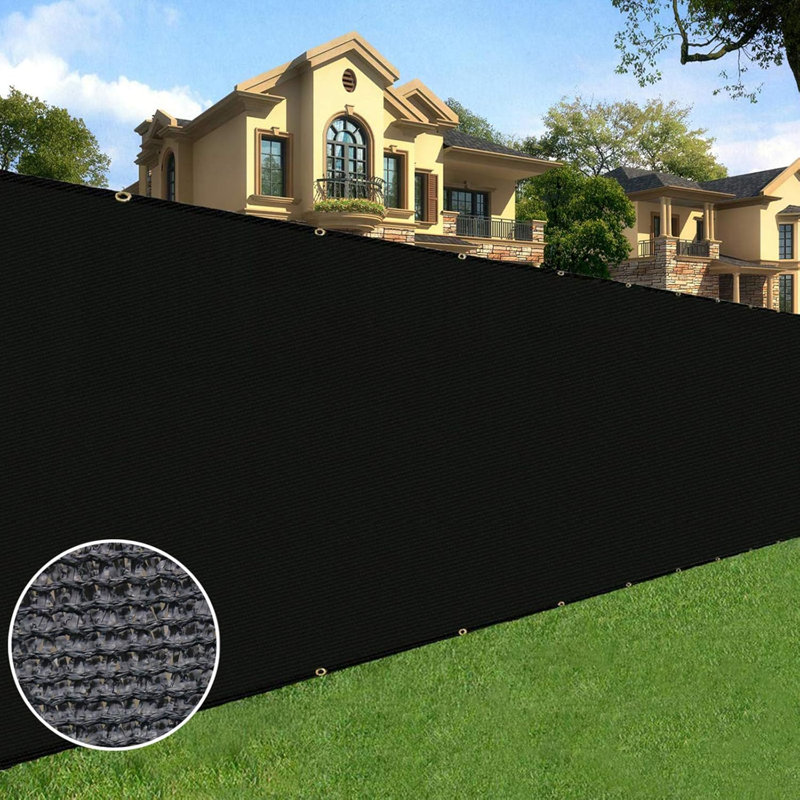 4x50ft Privacy Screen Fence - HDPE, UV-Resistant, Easy Install for Yard/Patio, Black