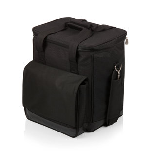 Cellar 6-Bottle Wine Carrier & Cooler Tote - Insulated Traveling Portable Wine Bag Platinum