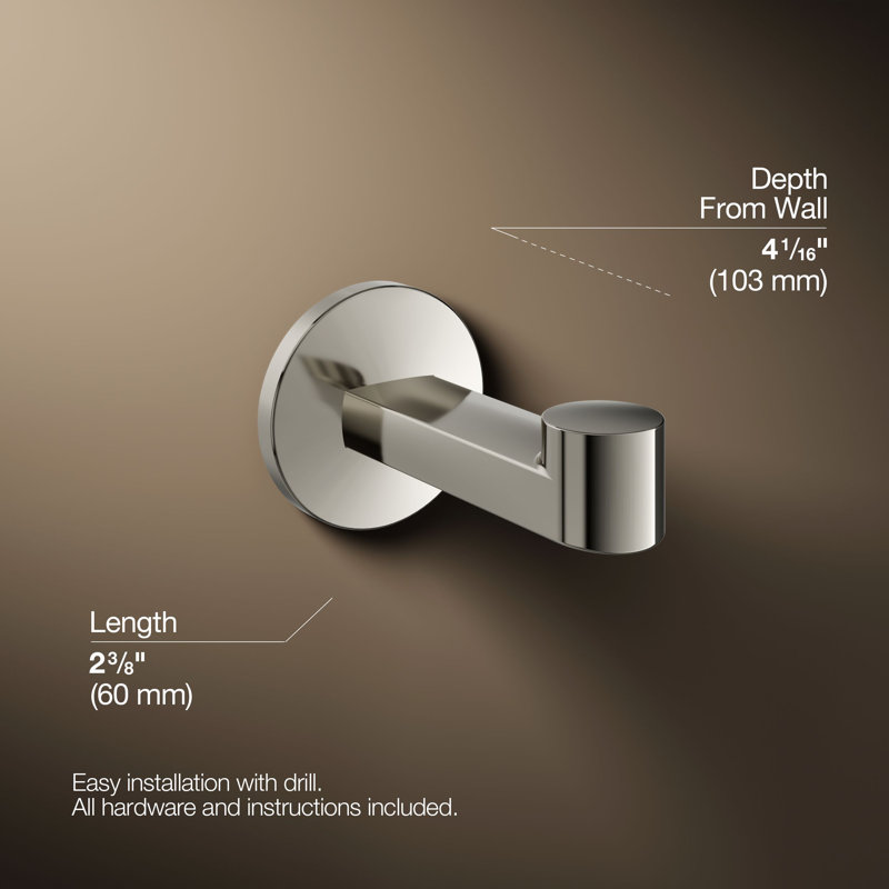 Components™ Robe Hook, Polished Nickel