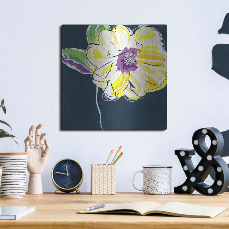 «Yellow Rose» par Linda Woods, H 12 po x l 12 po