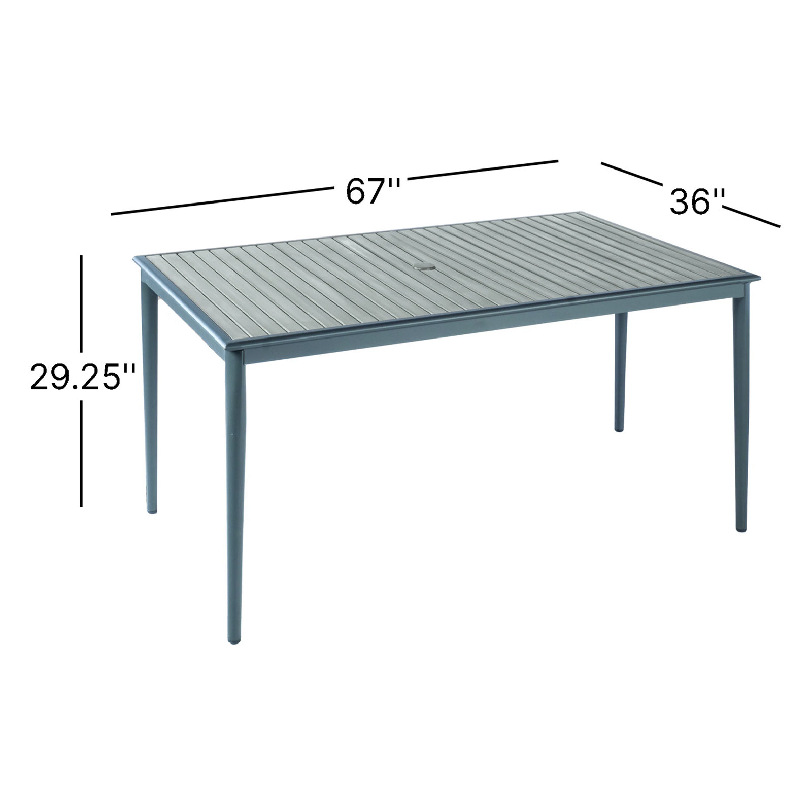 Limetta 78" Patio Dining Table, 36" W x 67" L x 29.25" H 