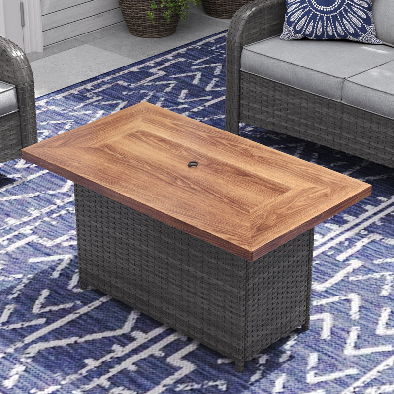Outdoor Propane Fire Pit Table, Gray