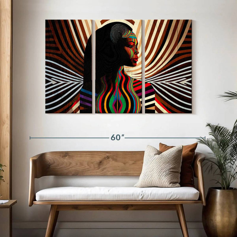 Leisha Ethnic African Girl, 32" H x 50" W