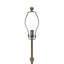 D10x34 "Marbre noir Peraro et lampe de buffet en métal 1EA / CTN (excluant les ampoules)