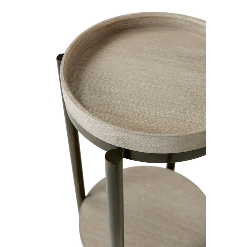 Repose Solid Wood End Table, Gray Oak, 22" H x 24.25" W x 24.25" D