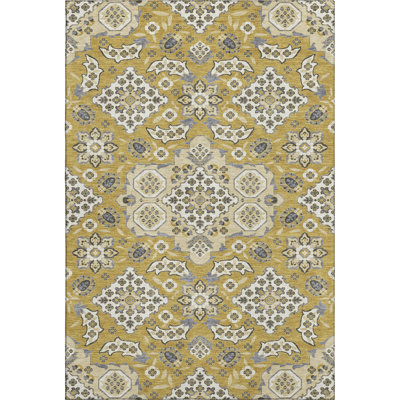 Premium Machine Washable Xamiera AMF1853 Global Rug