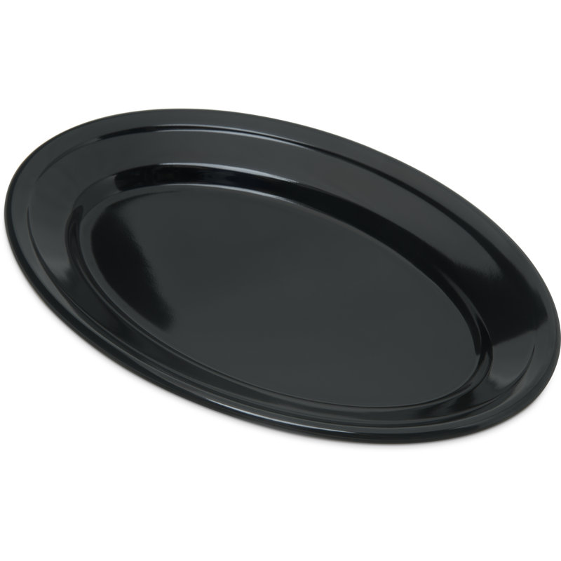 Plateau ovale en mélamine Dallas Ware®, Noir, l 6,25 po x P 9,25 po