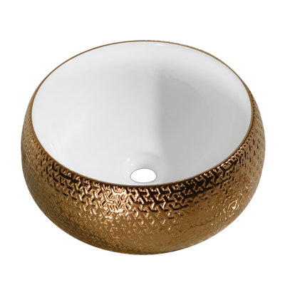 Juvia 15.7 " Vitreous China Circular Bathroom Sink