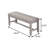 60.4" W 6-PCS DINING SET, RUSTIC GREY