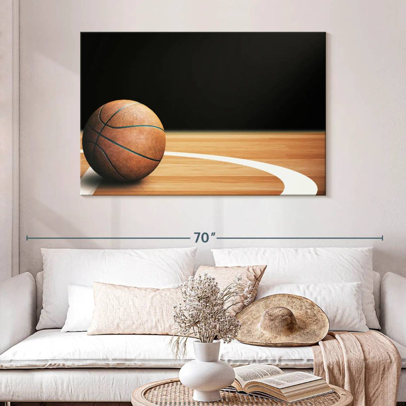  «Basketball Court Ball, H 32 po x l 48 po
