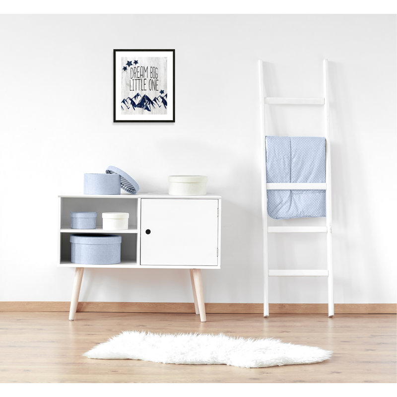 Adhésif décoratif «Dream Big Little One», H 24,5 po x l 20,5 po x P 1,18 po, Encadré de boîte à grain de bois noir