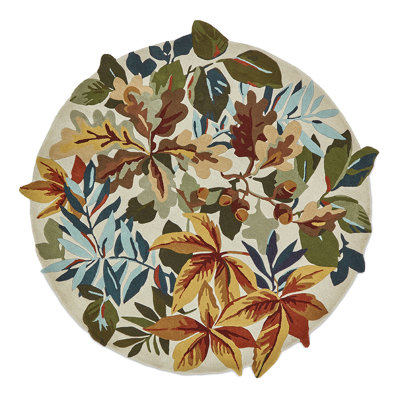 Wool Floral Area Rug