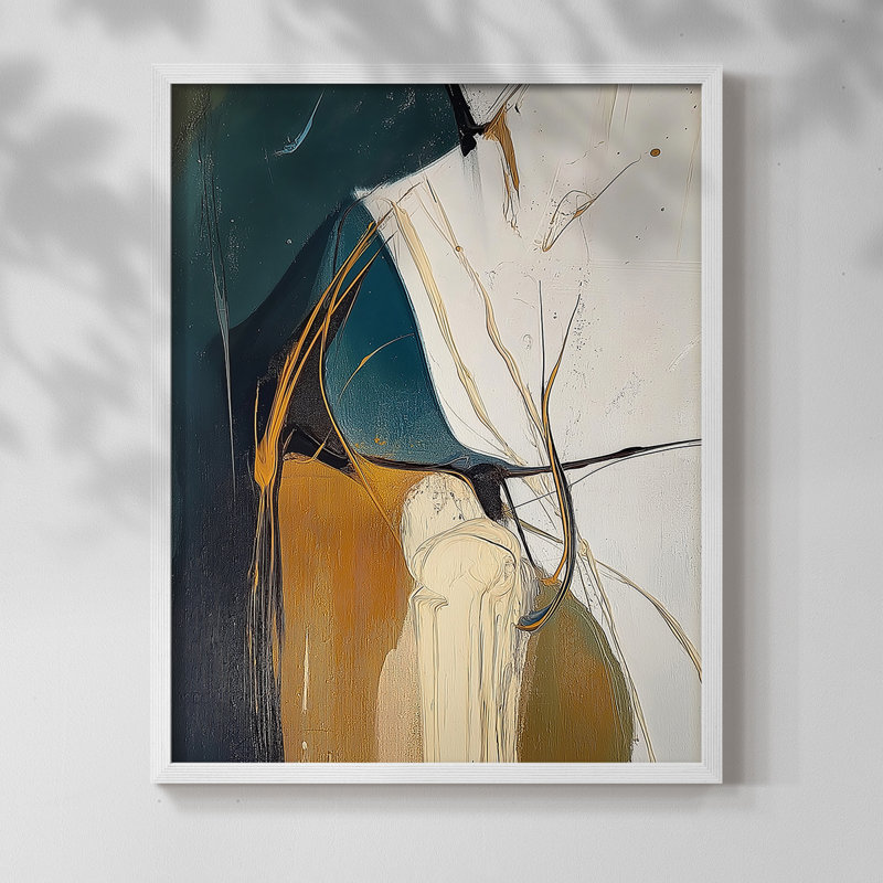 "ABSTRACT Series DCxxxvii" par J Paul, Blanc / Blanc, H 11 po x l 9 po