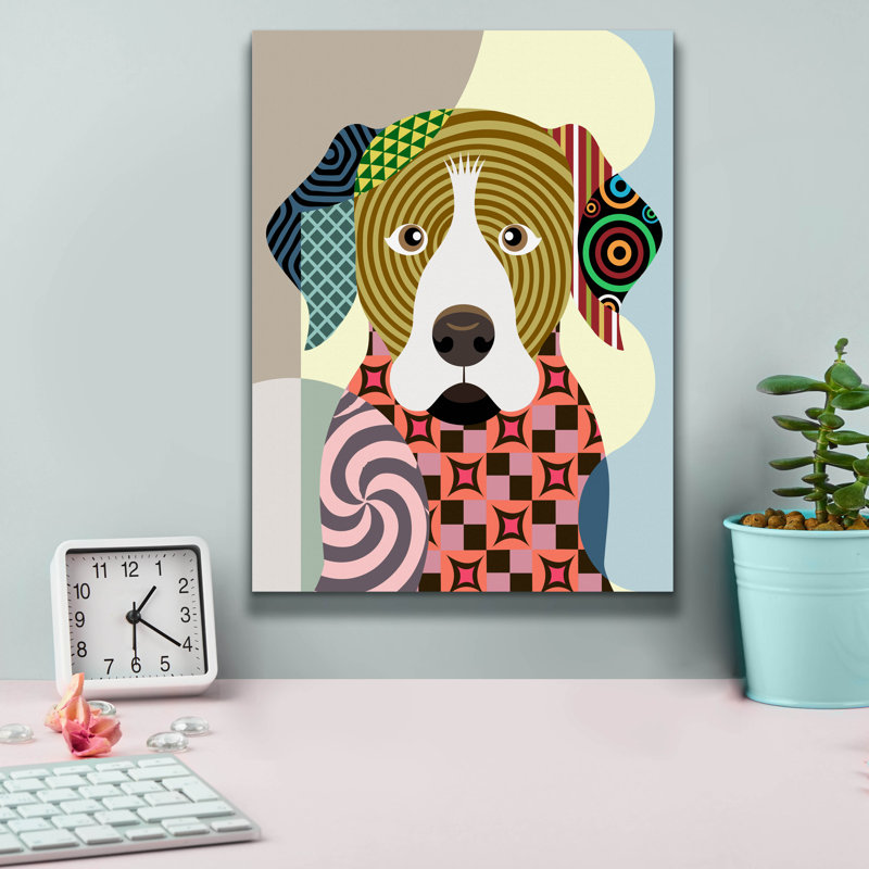 'Rottweiler' by Lanre Adefioye, Canvas Wall Art, 16" H x 12" W x 0.75" D