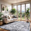 Tapis floral intérieur / extérieur-840654119