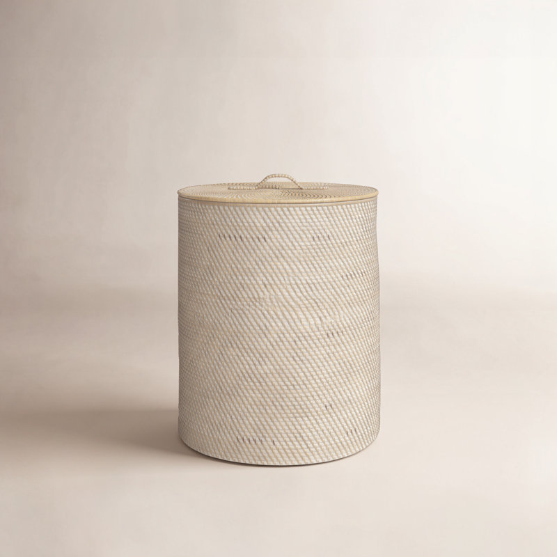 Hand Woven Laundry Hamper, Latte