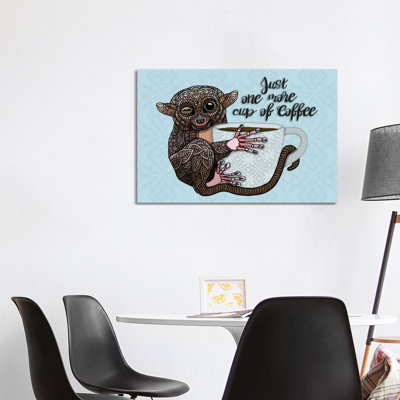 Tarsier Coffee by Angelika Parker - Wrapped Canvas Print