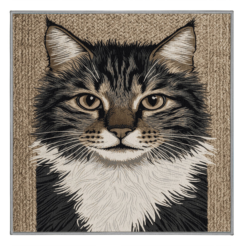  Tapis lavable American Wirehair Cats, Carré 4 pi