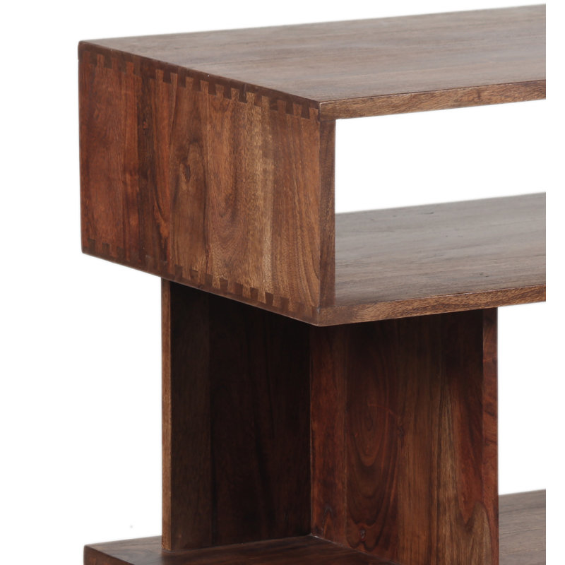 Console en bois d'acacia massif Portola, brun, Brun