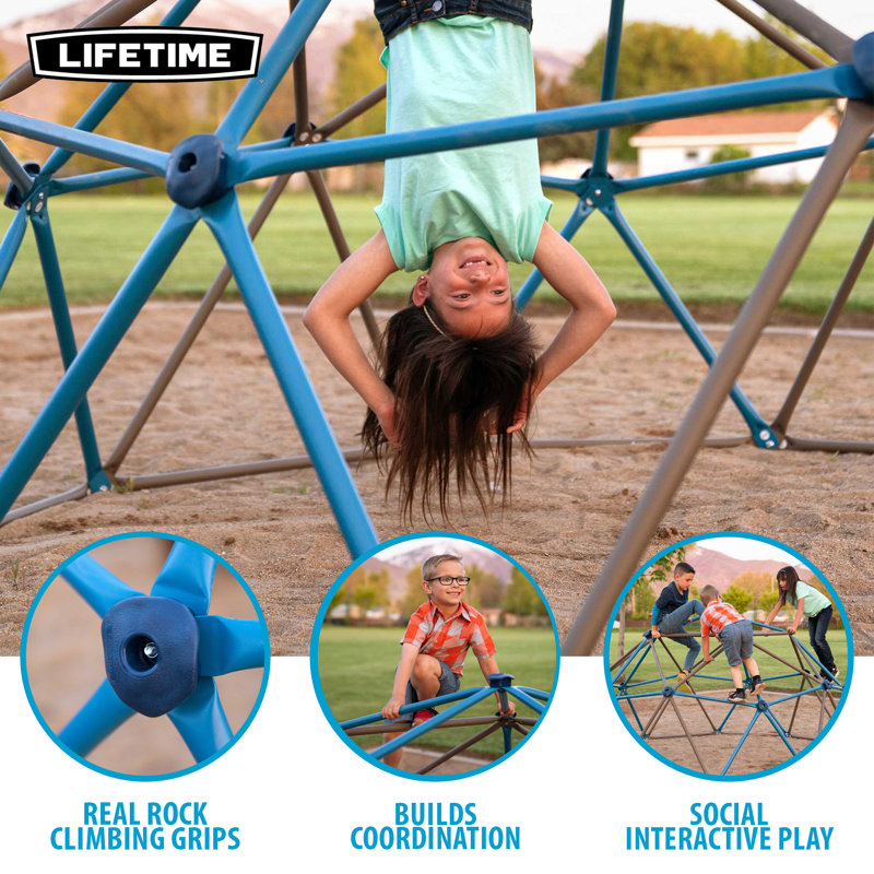 Lifetime Climbing Dome, Blue/Brown, 137.16cm H x 9cm W x 9cm D