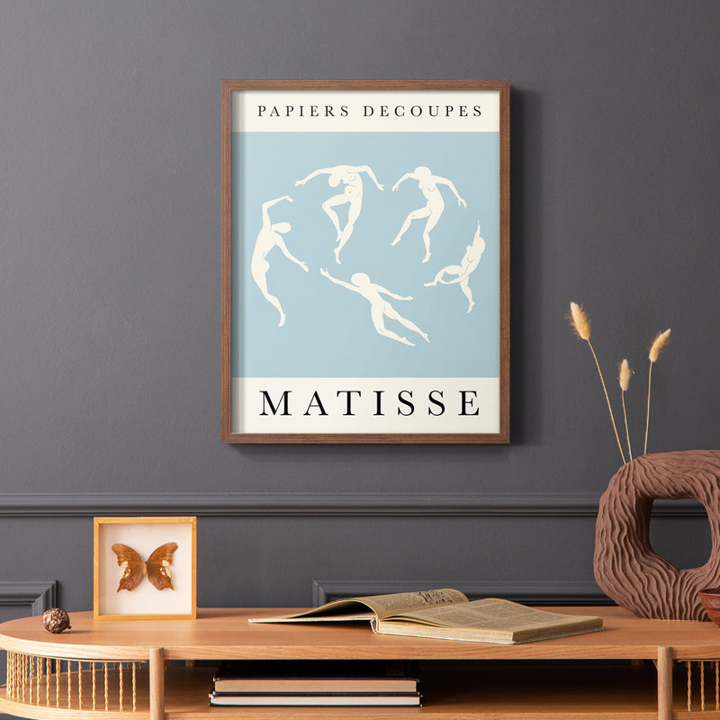 Matisse CXCII, reproduction encadrée - bois massif, Brun, H 20 po x l 16 po