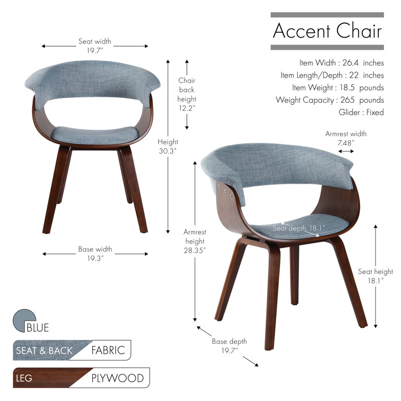 Gaia Side Chair, Blue