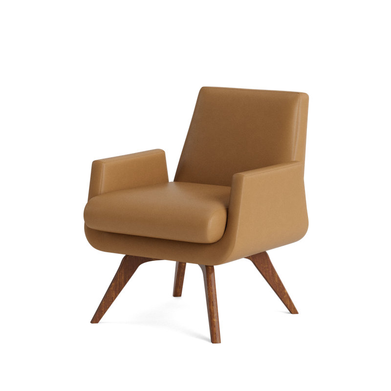 Loyd Leather Accent Chair, Leather - Butterscotch