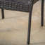 Chaises empilables grises (3 pièces) au design contemporain, tissées, pieds fins, peu encombrantes pour une utilisation extérieure