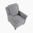 Kaydee 29" Traditional Chenille Push Back Reclining Chair with Nailhead Trim & Push-Back Motion