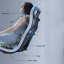 Fauteuil de massage électrique multifonctionnel ergonomique couleur champagne