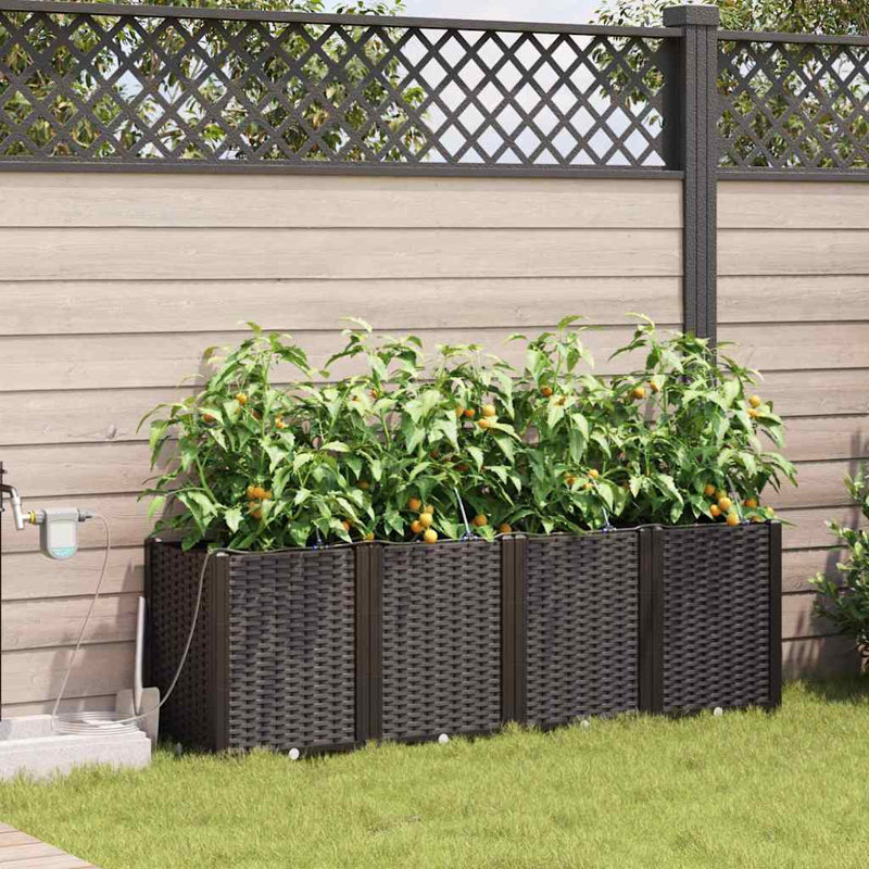 Garden Planters 40 Cm Steel, Brown, 52cmH x 160cmW x 40cmD