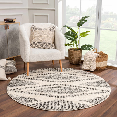 Tapis beige à poils longs performance Espindola