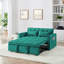 Lit moderne pliable de 54,33 pouces, 3 options de longueur. Lit coulissant réglable en velours. Conception pour le confort. Angles. Tissu doux et pieds en plastique. 2 coussins. Idéal détente dans le salon. Configuration