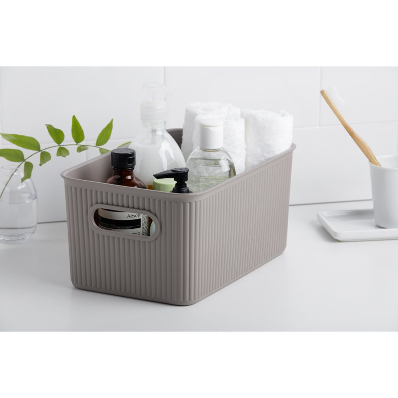 Cube en plastique, Taupe, H 5 po x l 10,5 po x P 7 po