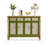 Green Solid + Manufactured Wood Shoe Storage Bench